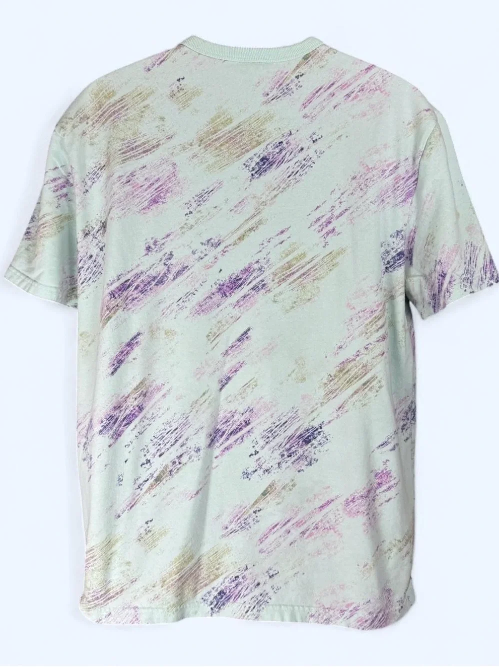 Champion Crayon Brushstroke Blur Retro AOP Abstract Tee Mint Purple Men’s Sz L - Picture 6 of 7